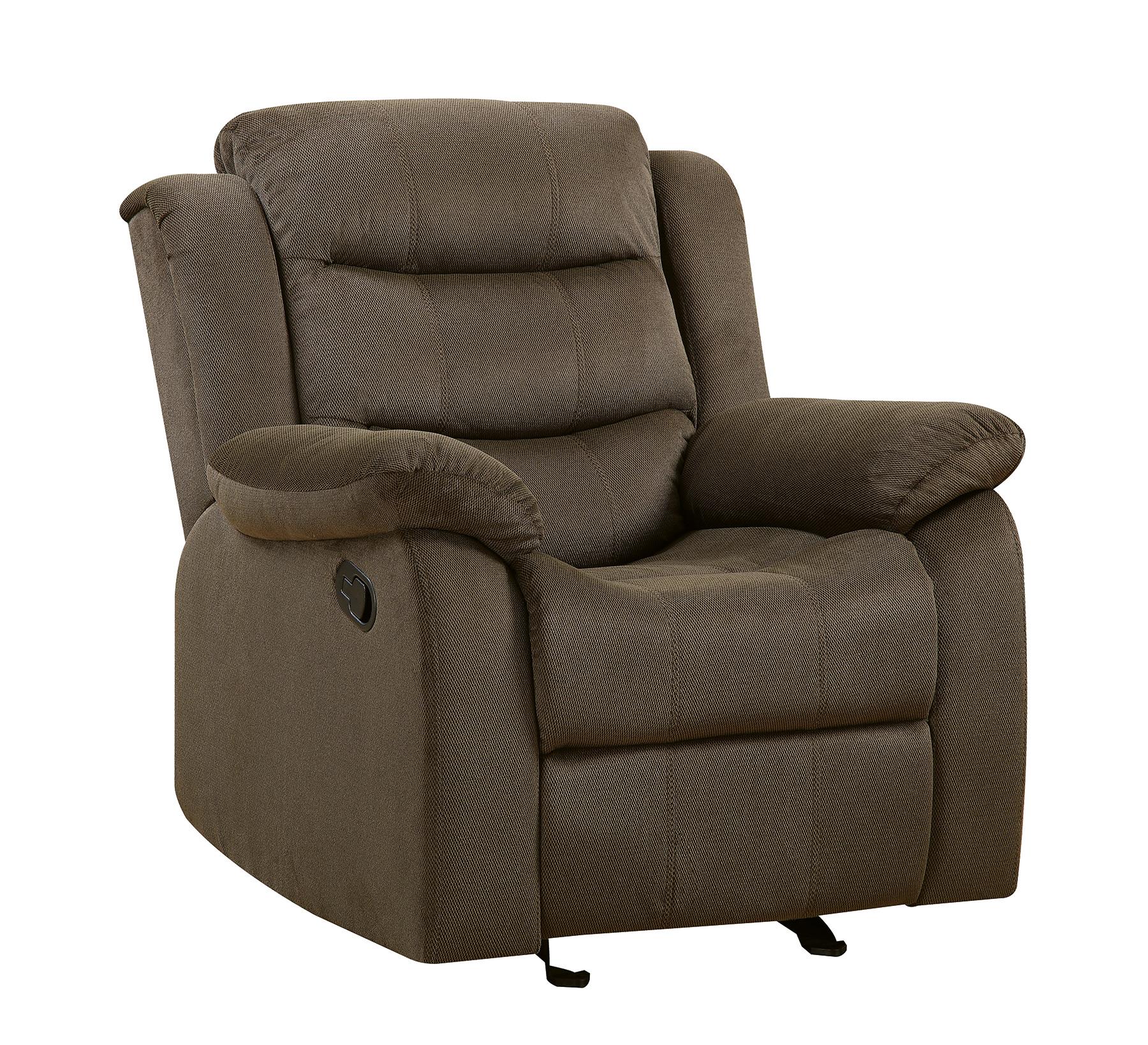 Coaster Rodman Casual Glider Recliner with Pillow Arms Value City